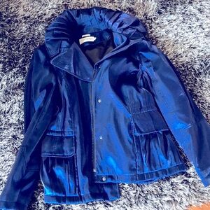 Hilary Radley New York Metallic Puffed Collar Jacket